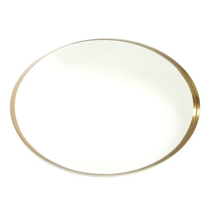Elongated Oval Mirror-Brass-Lg