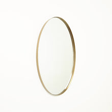 Cargar imagen en el visor de la galería, Elongated Oval Mirror-Brass-Lg
