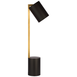 Anthony Pivoting Desk Lamp in Matte Black and Hand-Rubbed Antique Brass