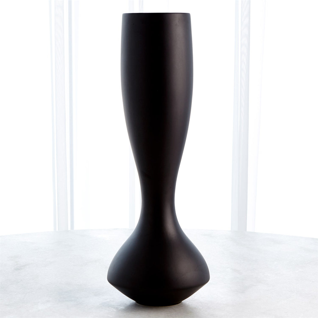 Bell Bottom Vase-Matte White-Lg