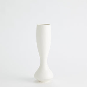 Bell Bottom Vase-Matte White-Sm