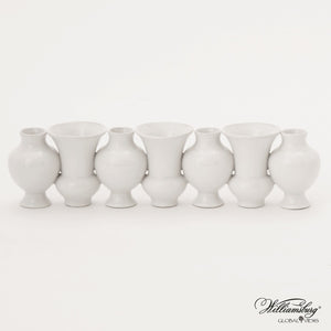 Chinoise Linear Bud Vase-White Crackle