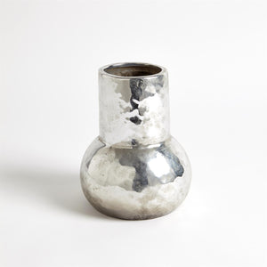 Hammered Ceramic Chimney Vase