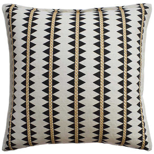 Pillows Reno Stripe Embroidery (Black) 22 x 22
