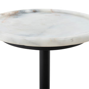 Viola Accent Table- White Marble