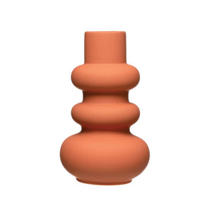 Stoneware Vase with Latex Glaze, Terracotta Color