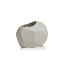 Cargar imagen en el visor de la galería, Rock Ceramic Vase - Matte White
